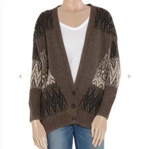 VINCE Cashmere Wool Alpaca Nordic Cardigan Sweater